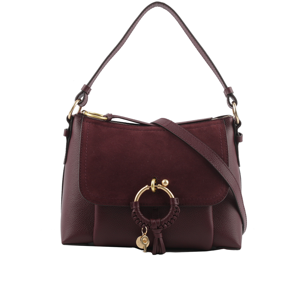 【SEE BY CHLOE】JOAN SMALL 肩背/斜背包(酒紅色) CHS17US91033055Y
