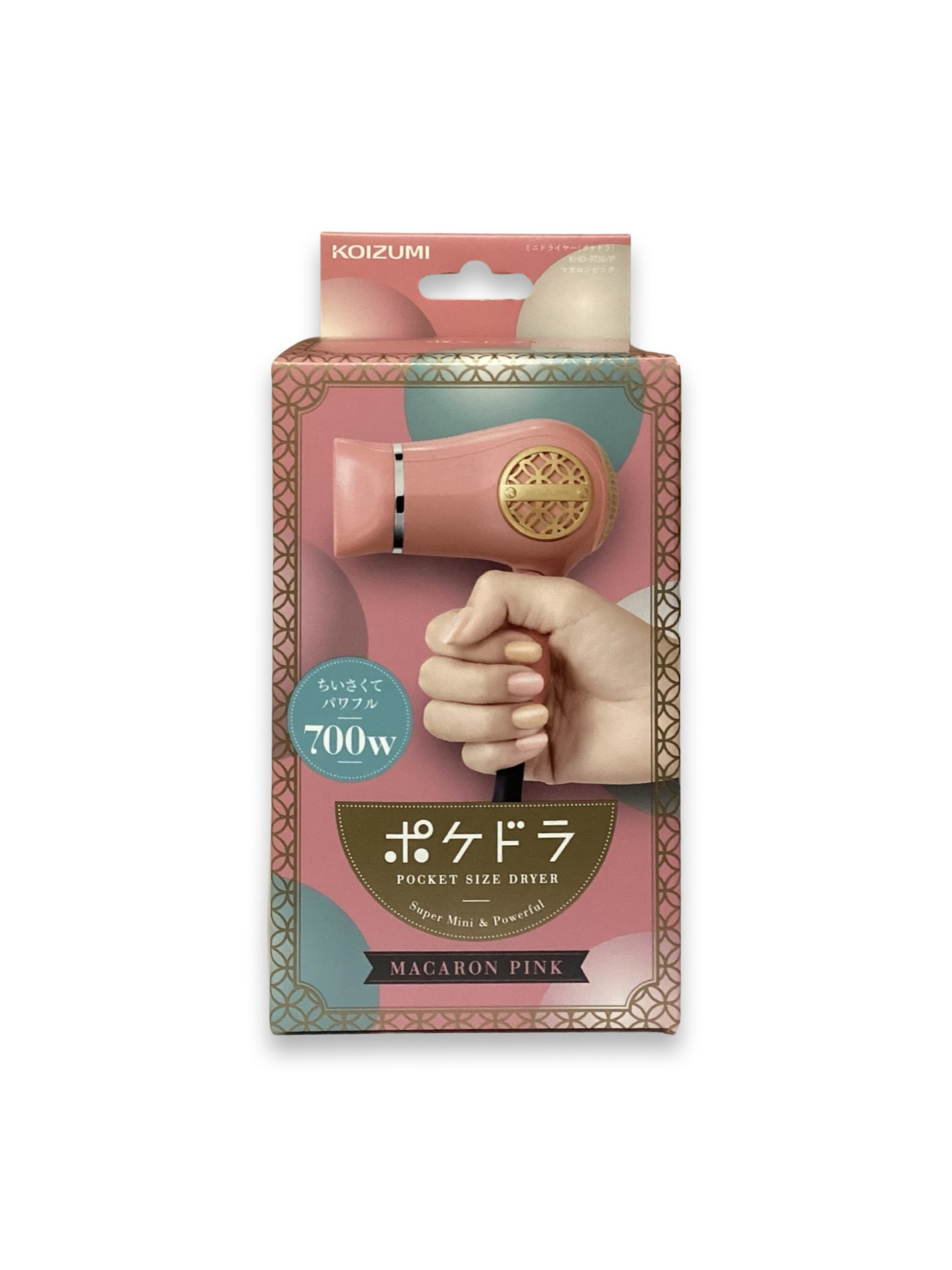 KOIZUMI 小泉 KHD-9730P 馬卡龍粉色 袖珍吹風機 "Pokedra" (Travel Hair Dryer 旅行風筒 )