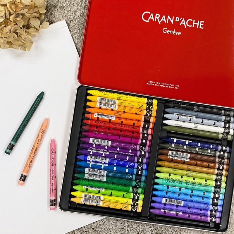 卡達 CARAN D'ACHE NEOCOLOR II 水性蠟筆 盒裝