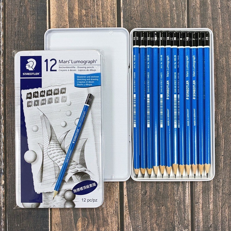 STAEDTLER 施德樓 藍桿素描鉛筆 盒裝