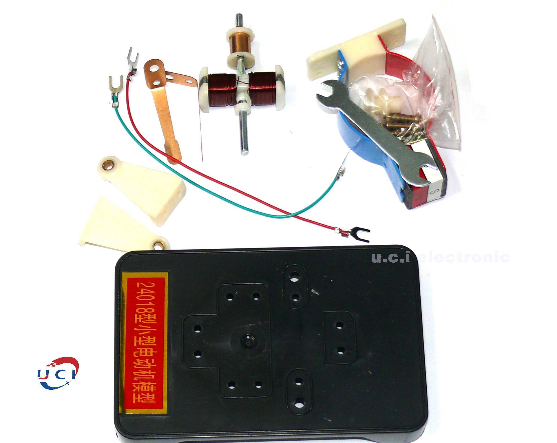 【UCI電子】(中上)  24018 DIY小型電動機模型 可拆卸可組裝 中學物理電學實驗器材 教學儀器教具