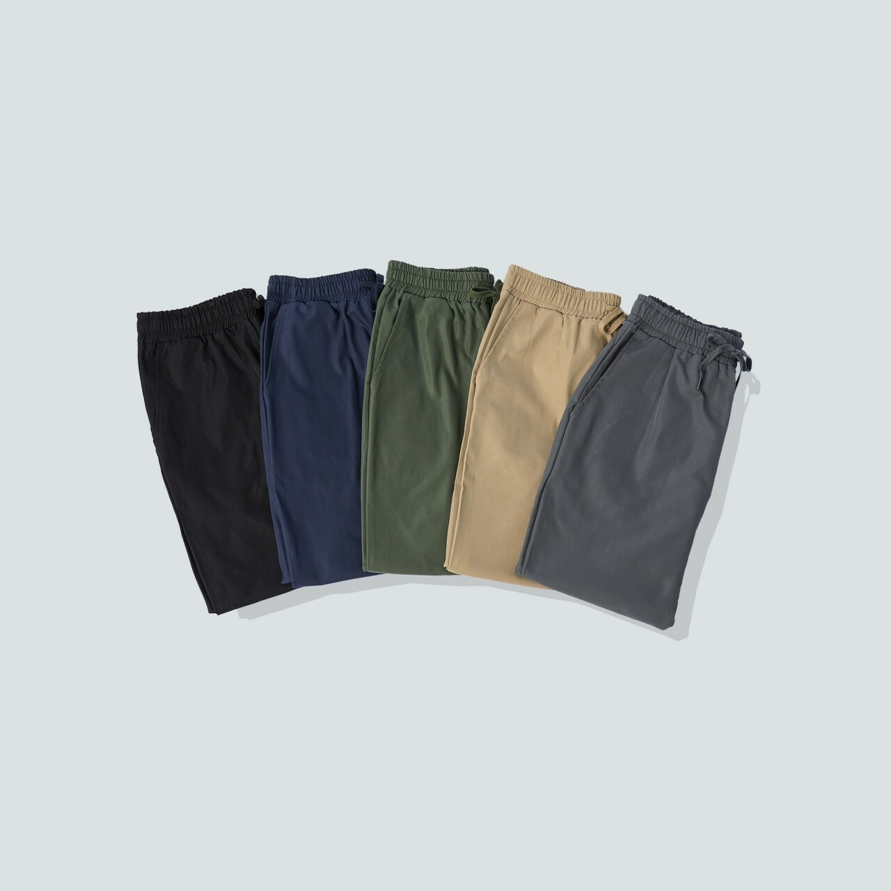 寬鬆工裝素面長褲商品照