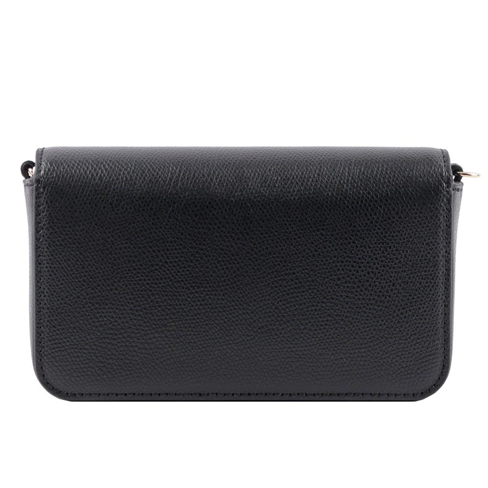 【FURLA】1927 拱門轉釦迷你鏈帶手拿/斜背包(黑色) WE00265 ARE000 O6000