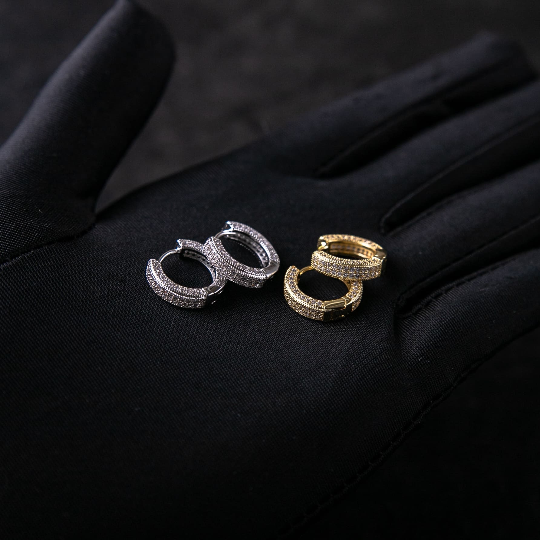 經典滿鑲圈式耳環