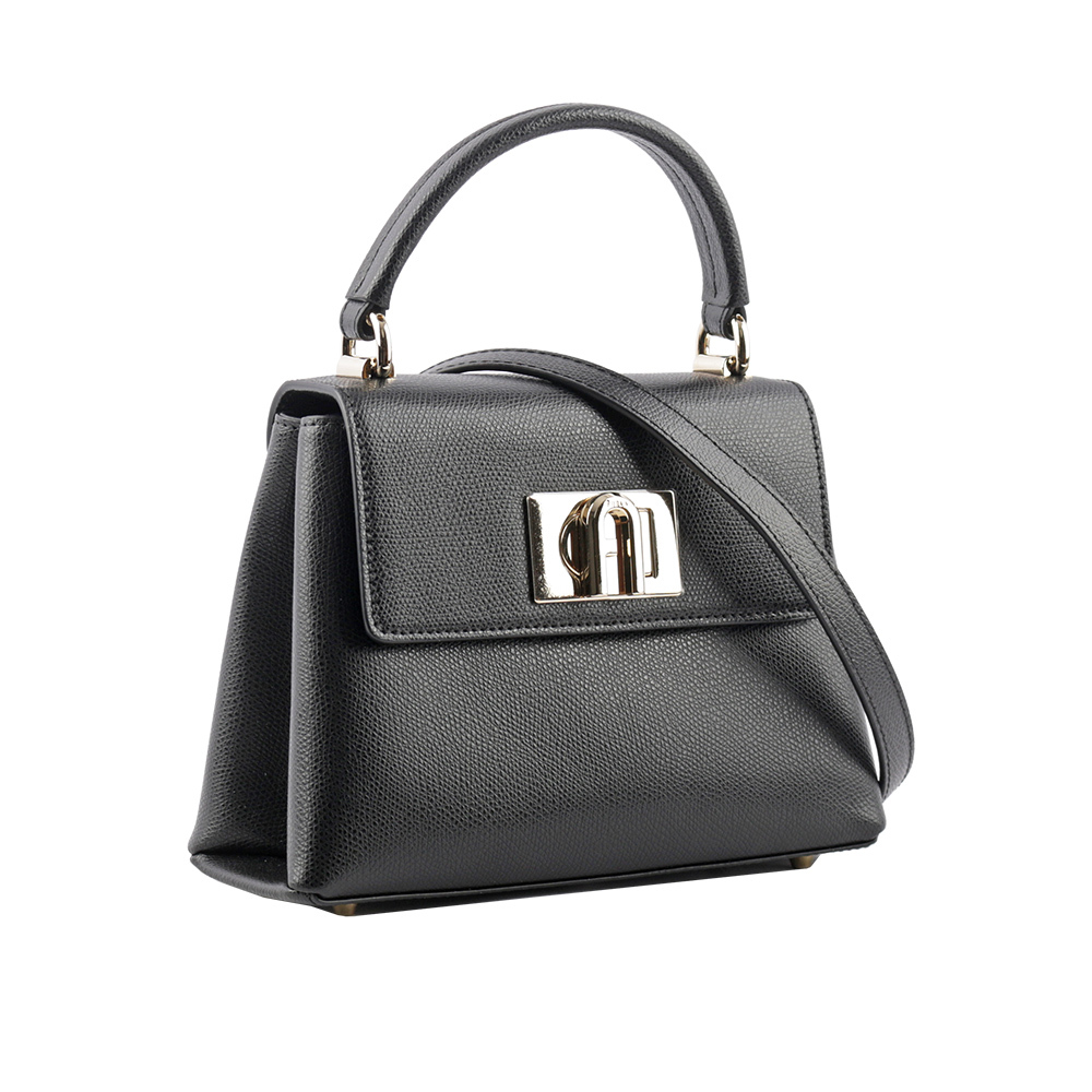 【FURLA】1927 拱門轉釦迷你手提/斜背二用包