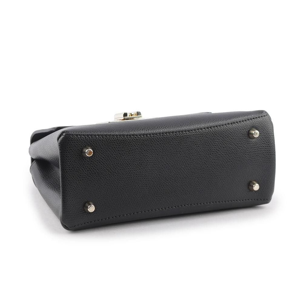 【FURLA】1927 拱門轉釦迷你手提/斜背二用包(黑色) WB00109 ARE000 O6000