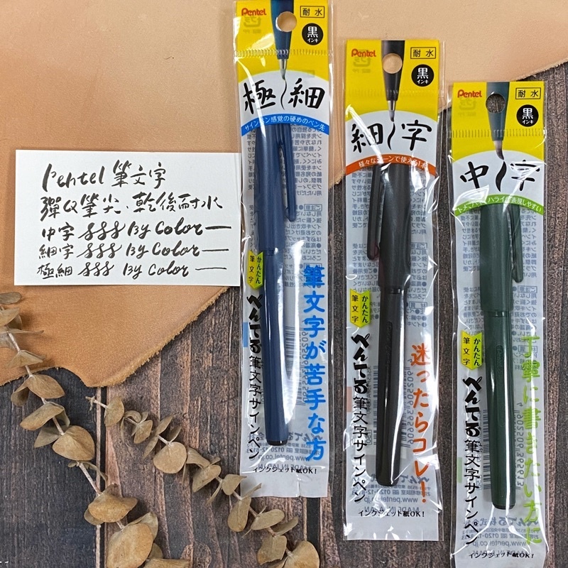 Pentel 飛龍 筆文字耐水黑