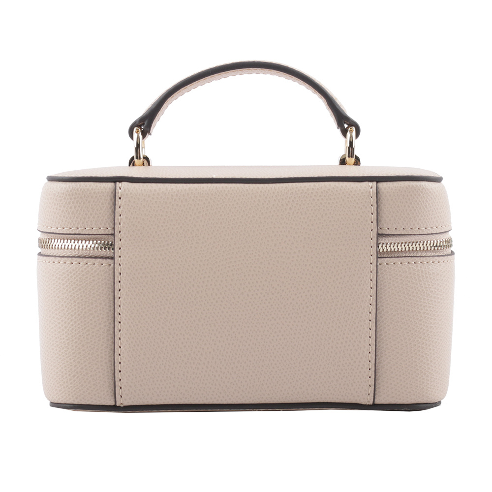 【FURLA】Camelia 素面皮革手提/斜背迷你化妝包(芭蕾粉) WE00361 ARE000 B4L00