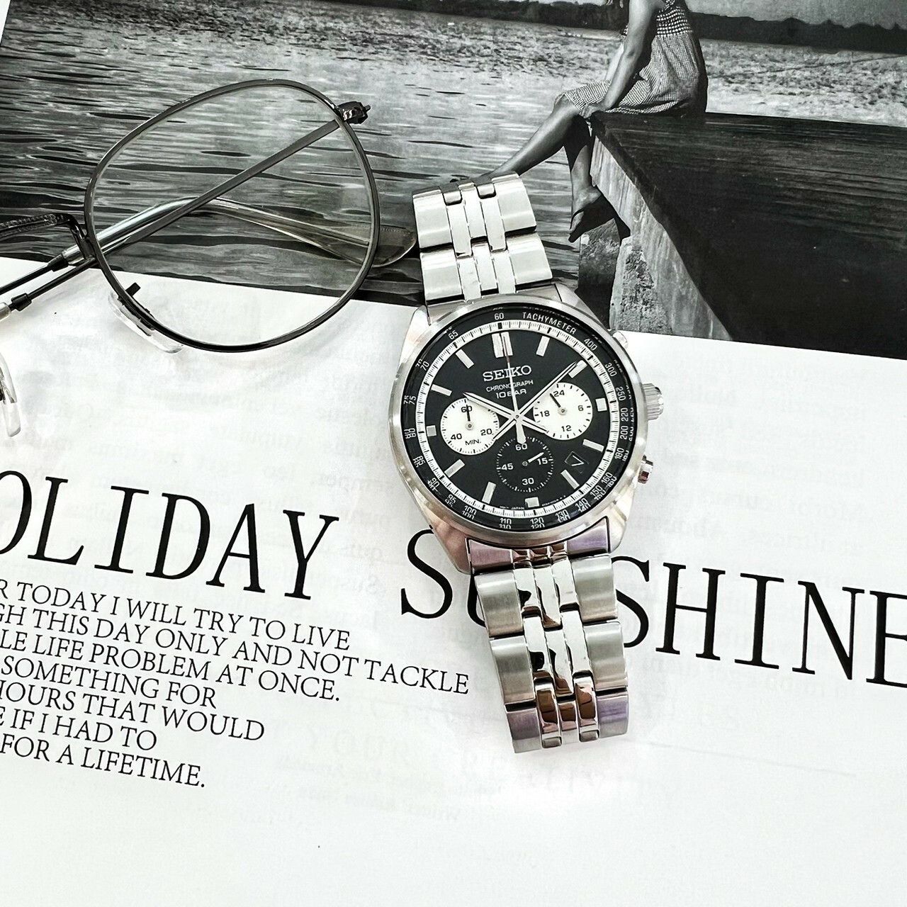 【SEIKO 】SEIKO 精工 CS系列熊貓錶計時手錶 8T63-00W0D 41.5mm 現代鐘錶