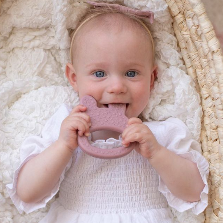 澳洲We Might be Tiny 兔寶寶矽膠固齒器-煙燻玫瑰