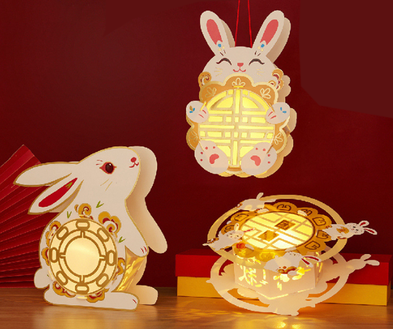 現貨區 DIY中秋節兔子燈籠材料包 M6403