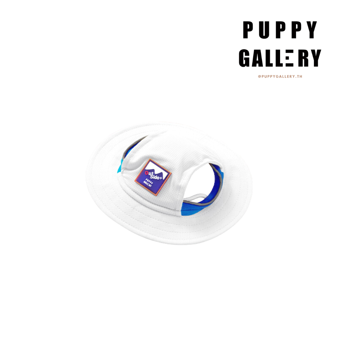 Puppy Gallery 涼感漁夫帽(白色)