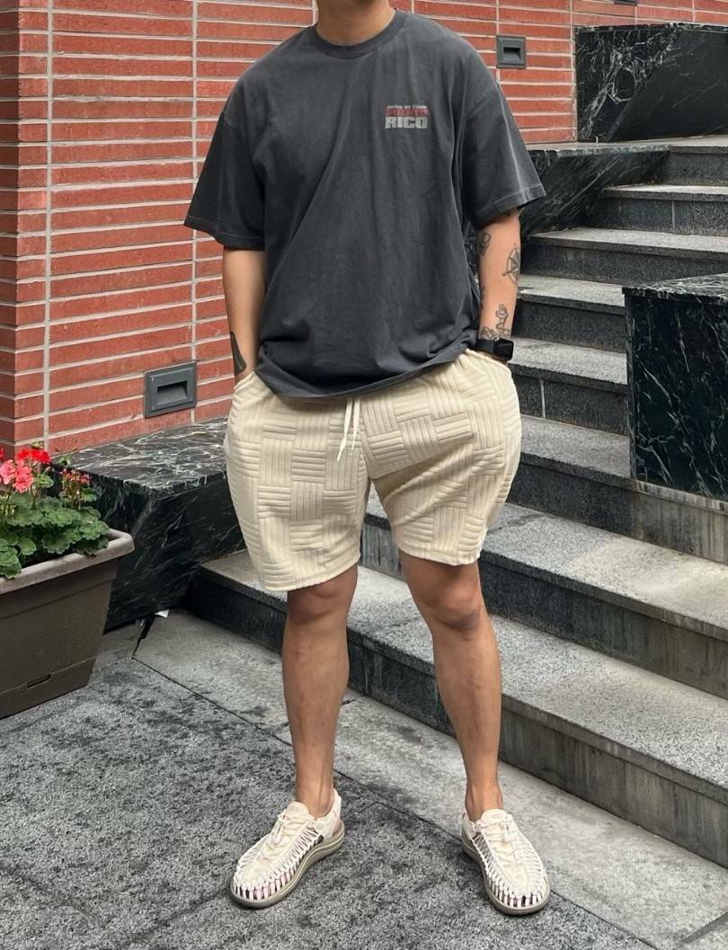 夏威夷毛圈氣球短褲