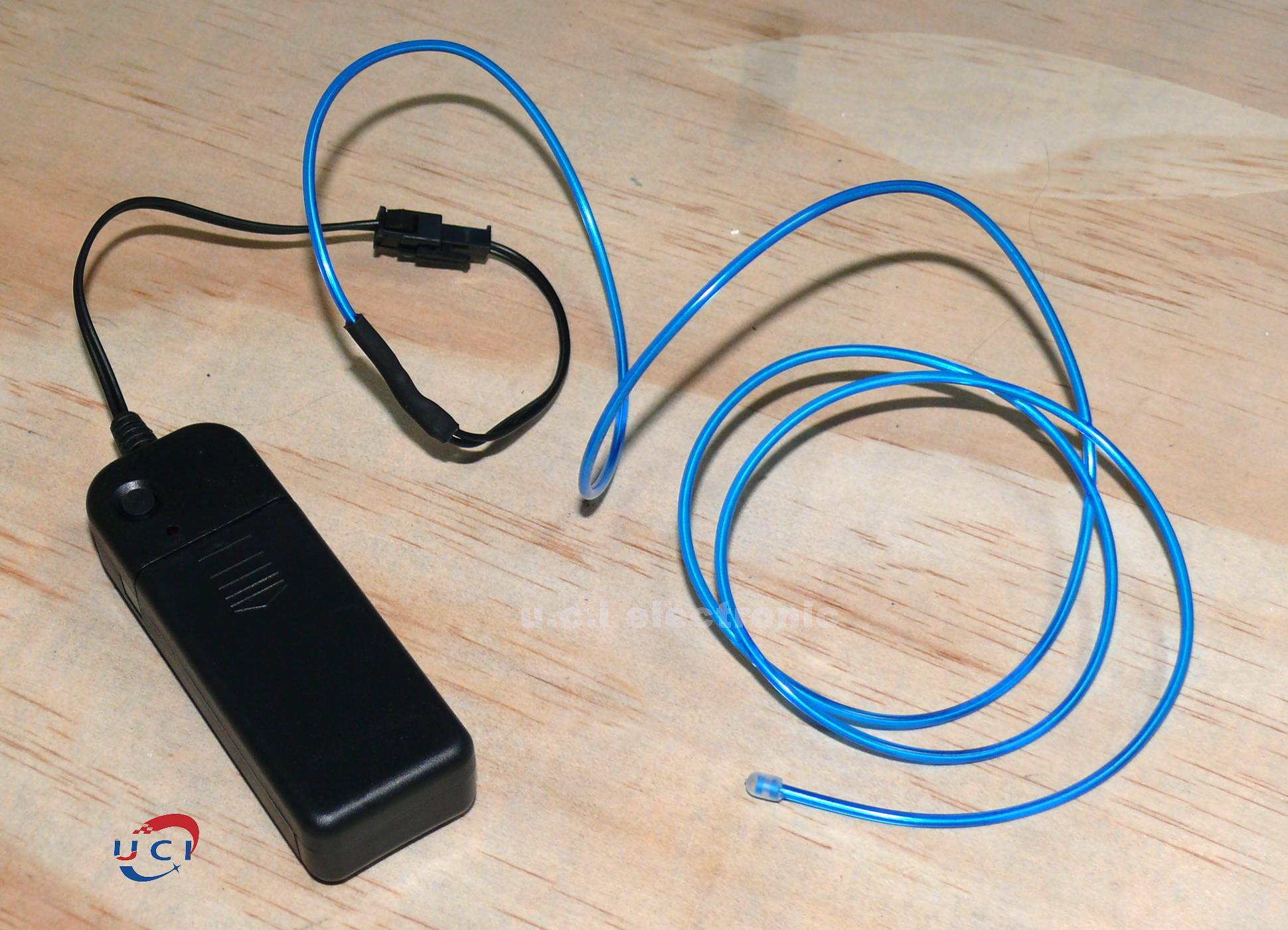 【UCI電子】 (中)  EL冷光線3v套裝電池盒驅動器汽車內裝飾氛圍裝飾燈led發光線 控制器+冷光線1米