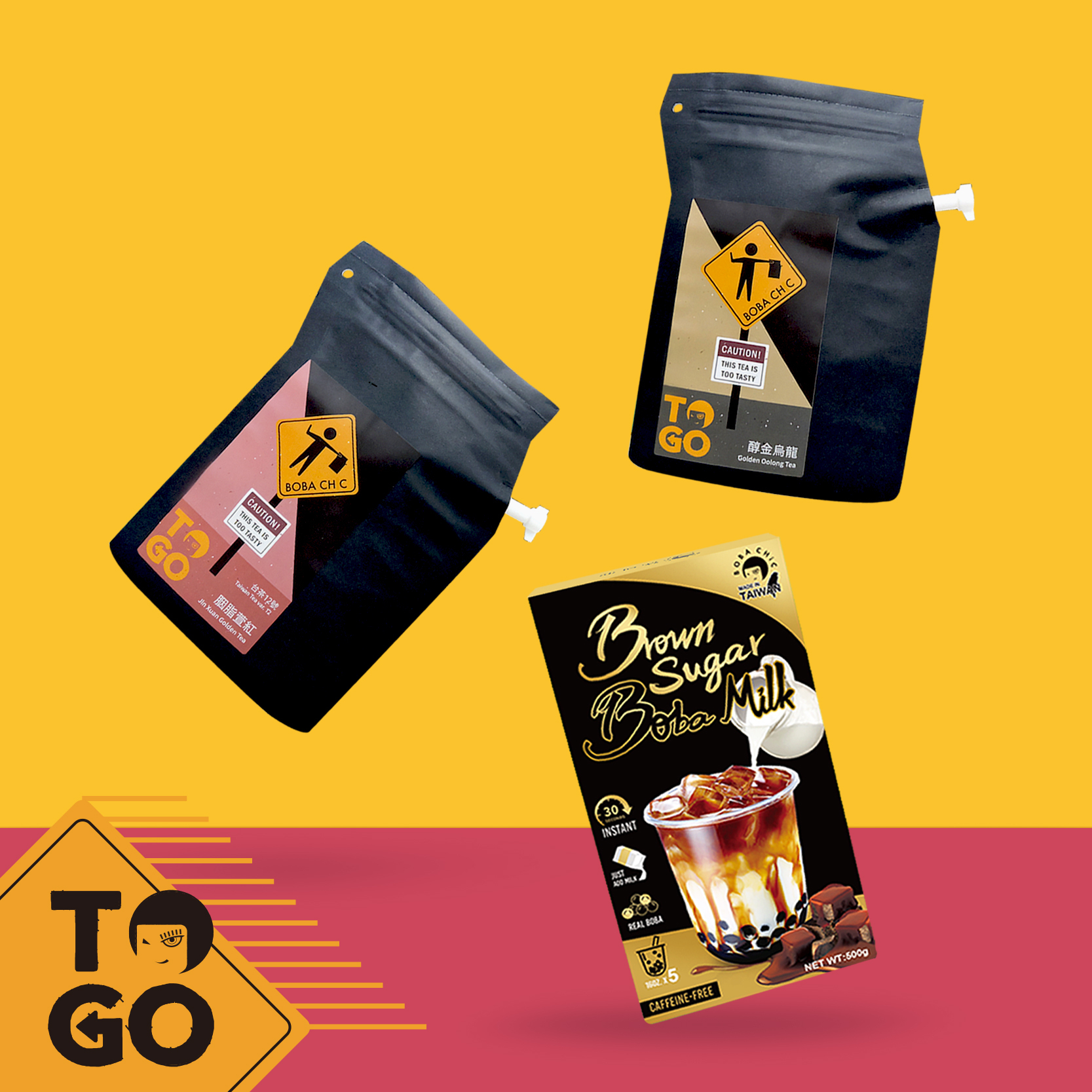 TOGO Drip Tea Bag｜ 2 Bags of 1 & Bubble Tea Kit 5 C