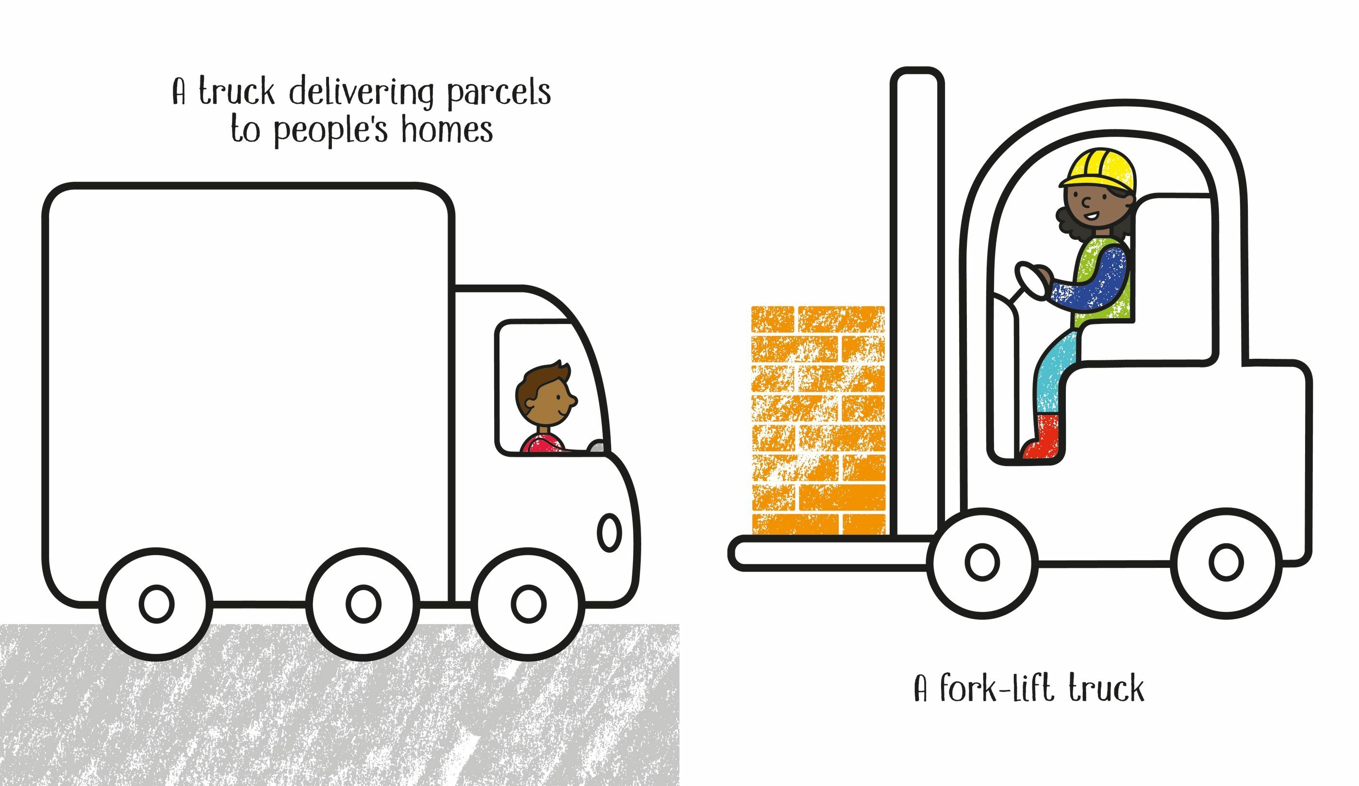 First Colouring Trucks