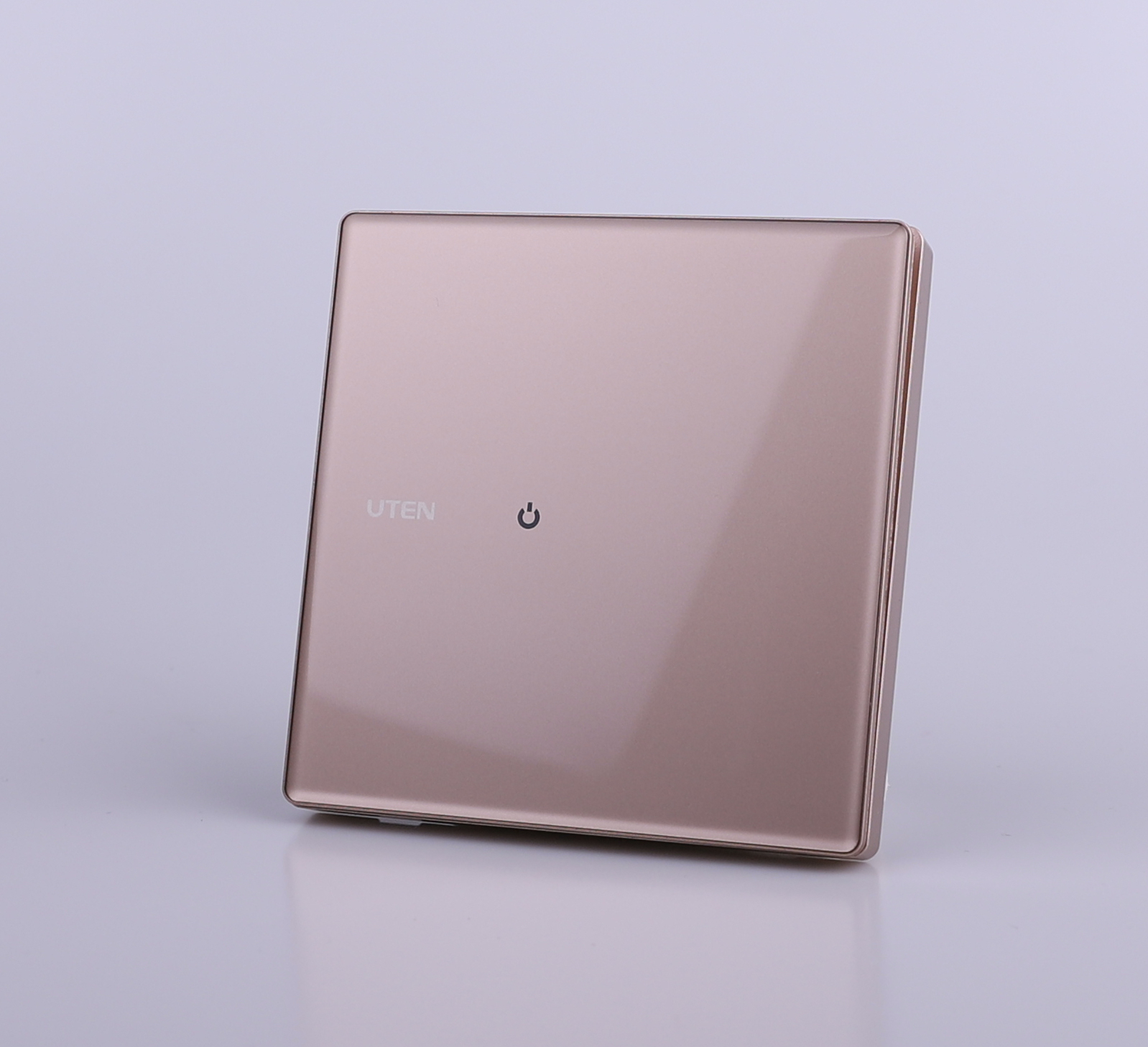 UTEN Z9 一位多控連LED指示燈連開關(灰色/金色)