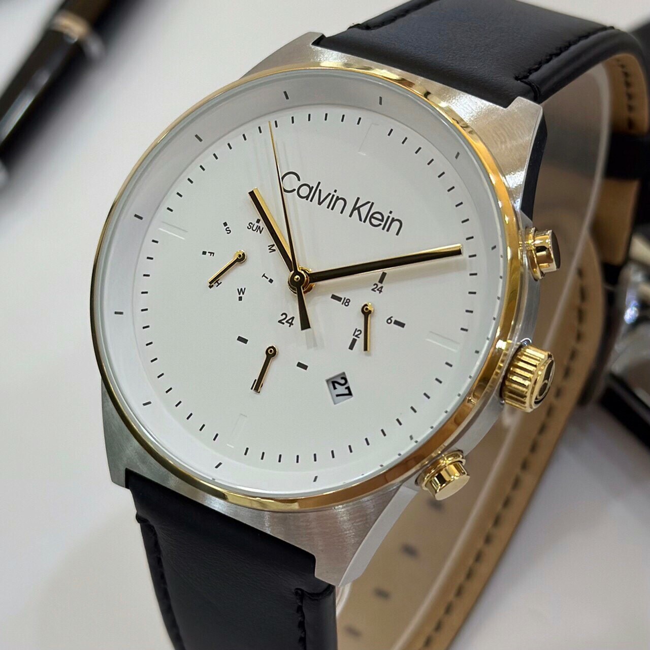 【CALVIN KLEIN】CK紳士風皮革男錶 CK25200299 44mm 現代鐘錶