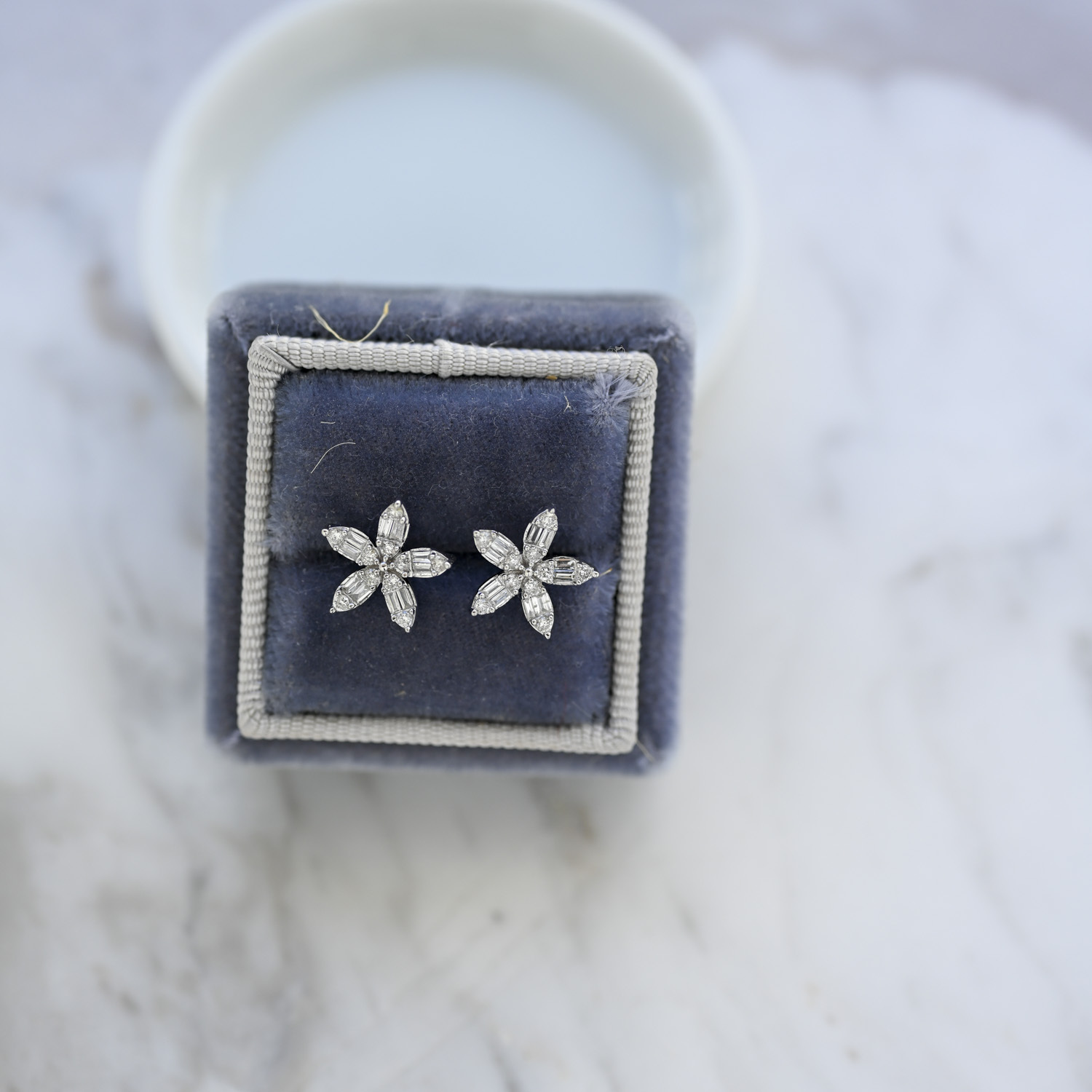 18K Bauhinia Diamond Earring