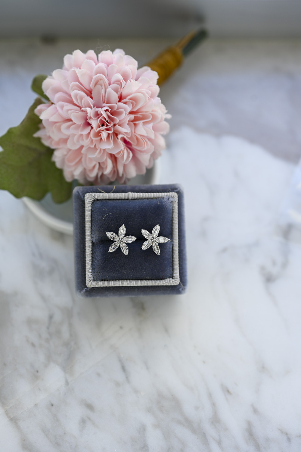 18K Bauhinia Diamond Earring