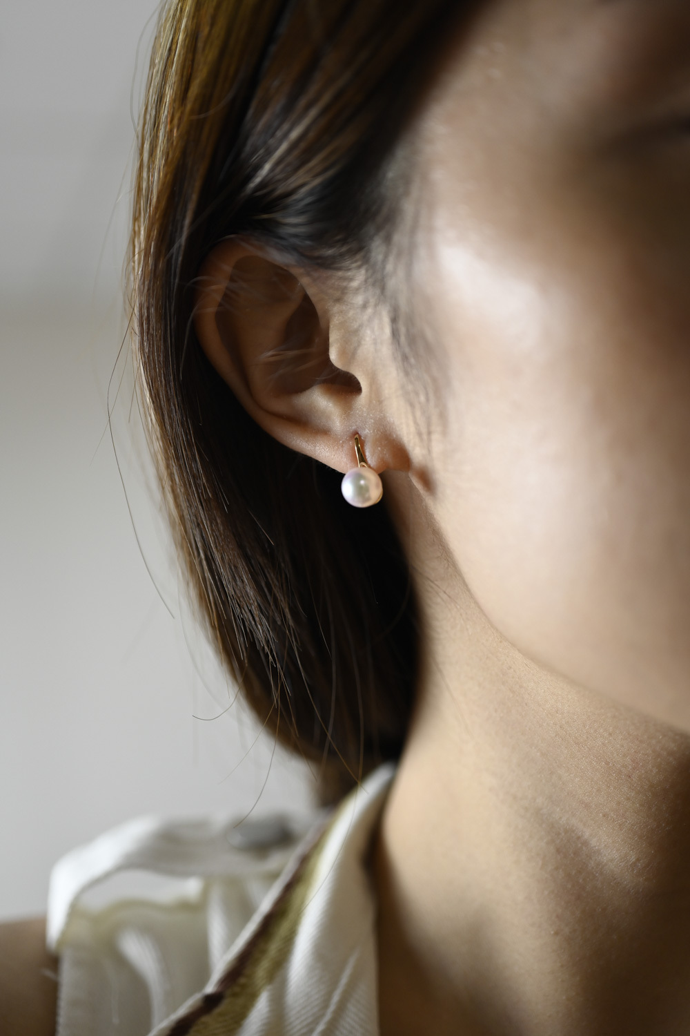 18K High Heel akoya pearl earring