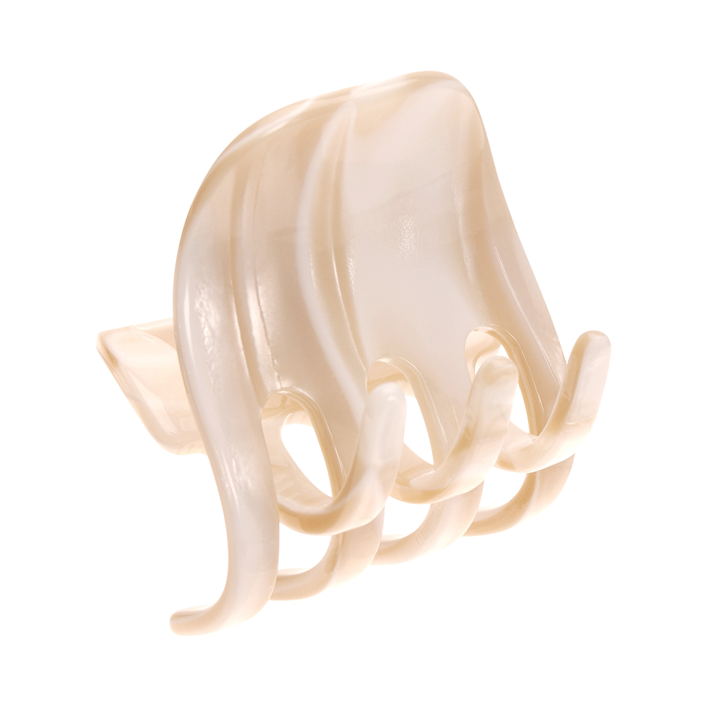 FRANCE LUXE 圓弧造型中抓夾〈珍珠白〉