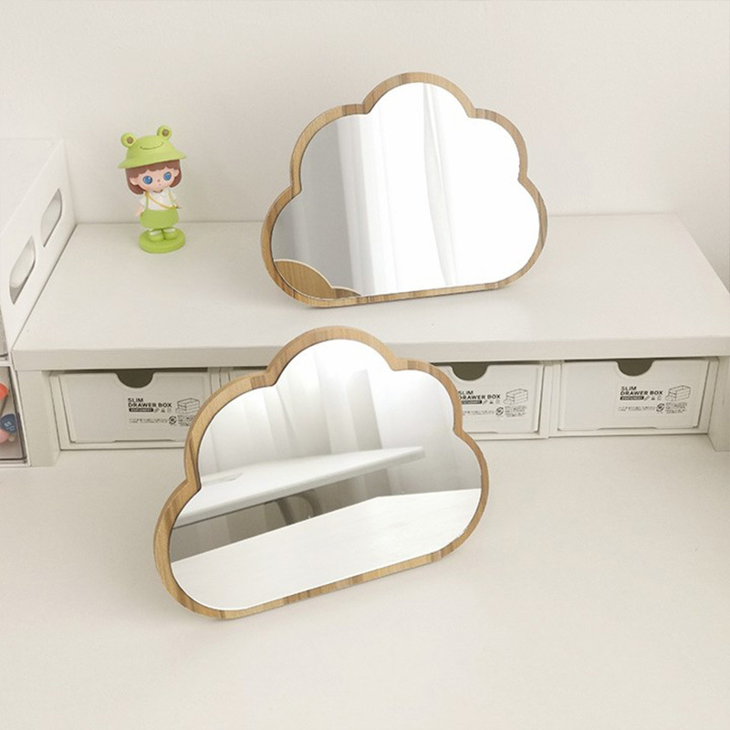 《2706》日系雲朵木質桌面鏡