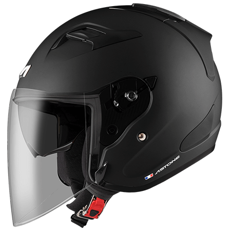 ASTONE DJS 素色 平黑 3/4罩