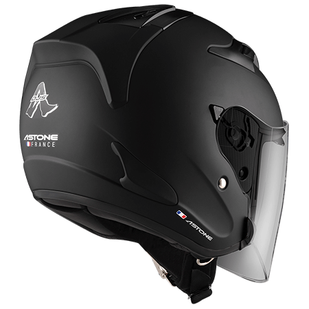 ASTONE DJS 素色 平黑 3/4罩