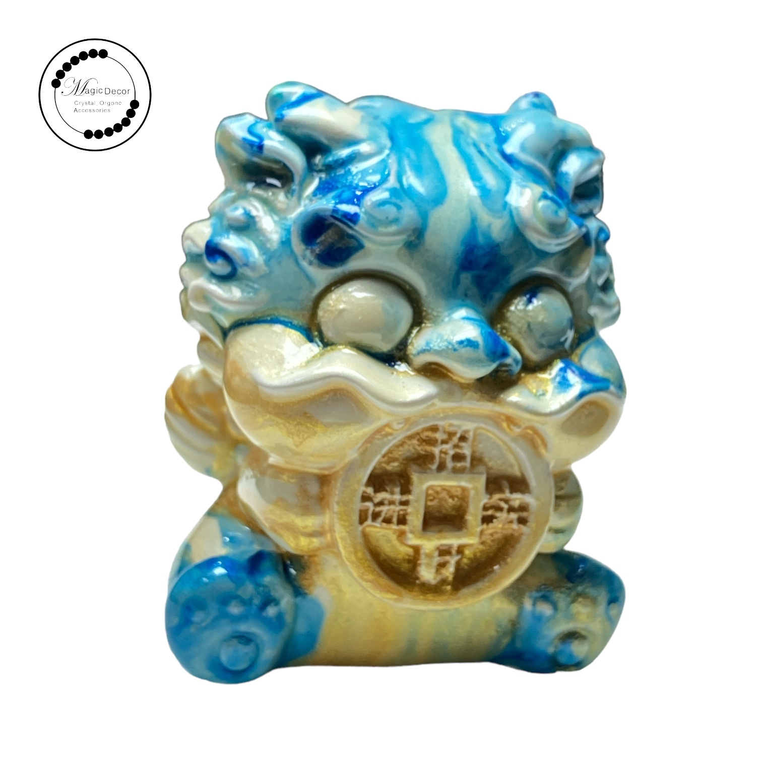 260211 - G73 大漆工藝咬金獸擺件（藍色）