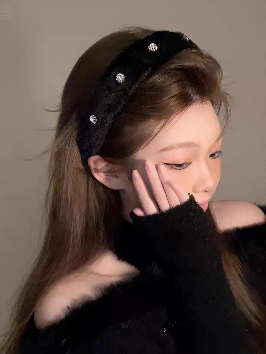 Rhinestone Furry Broadside Headband