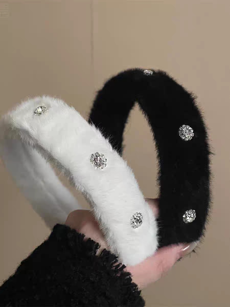 Rhinestone Furry Broadside Headband