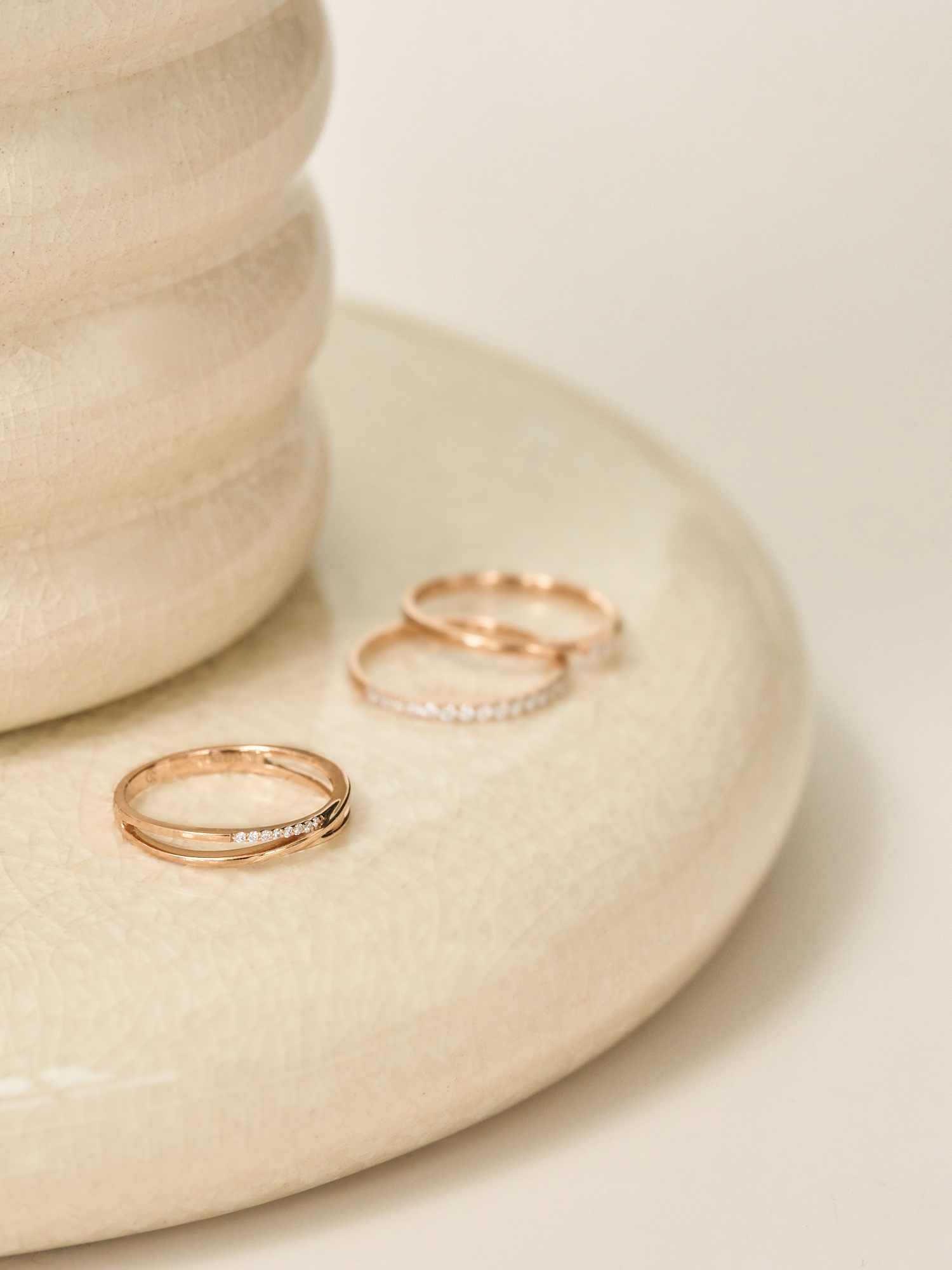 ETHEREAL 18K鑽石交織戒指