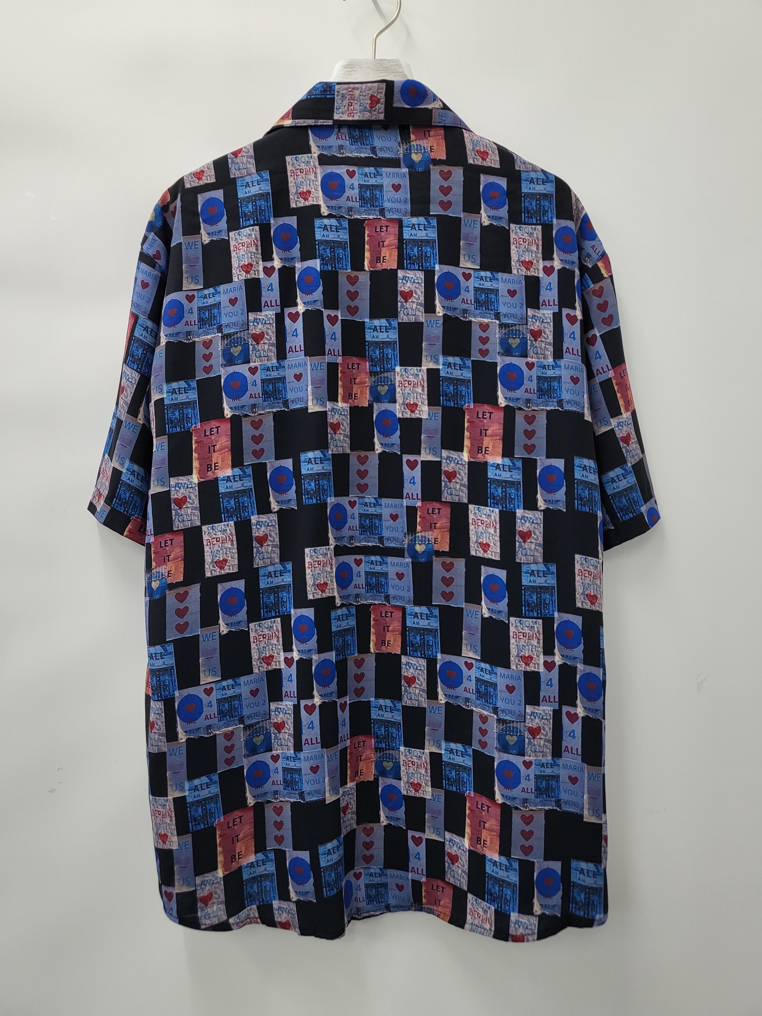 心心格仔短袖恤衫 S2105