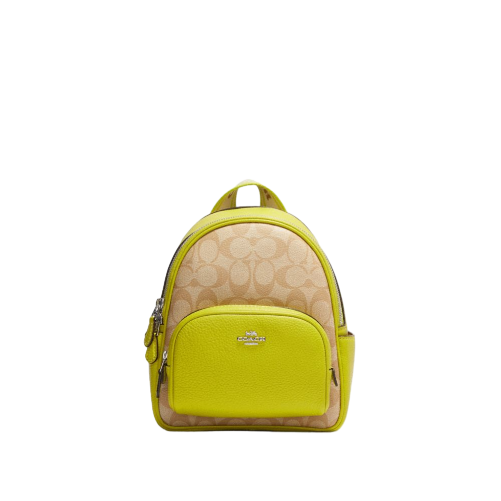 【Coach Outlet】Mini Court Backpack In Signature Canvas 綠