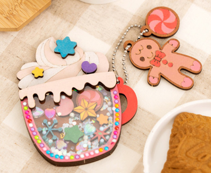 DIY 木質掛件繪畫塗鴉材料包 K7955