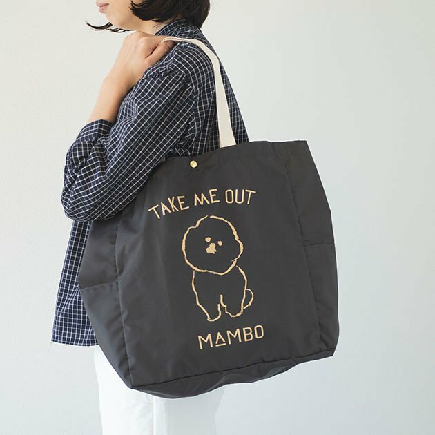 CLASKA-MAMBO TAKE ME OUT 尼龍 Marche 托特包/黑灰色