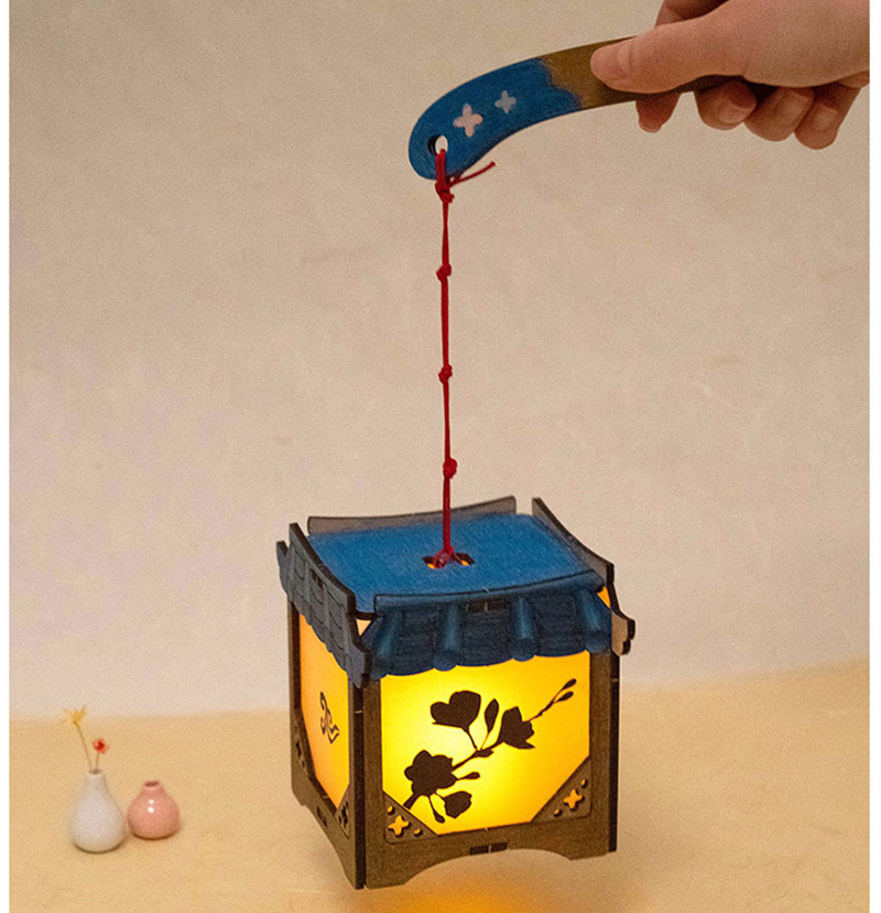 DIY中秋節古風會發光裝飾花燈材料包 B8089