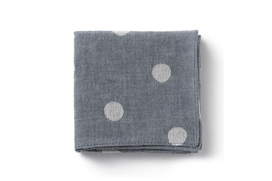 中川政七商店 - motta024手帕 / 水玉 / 深藍