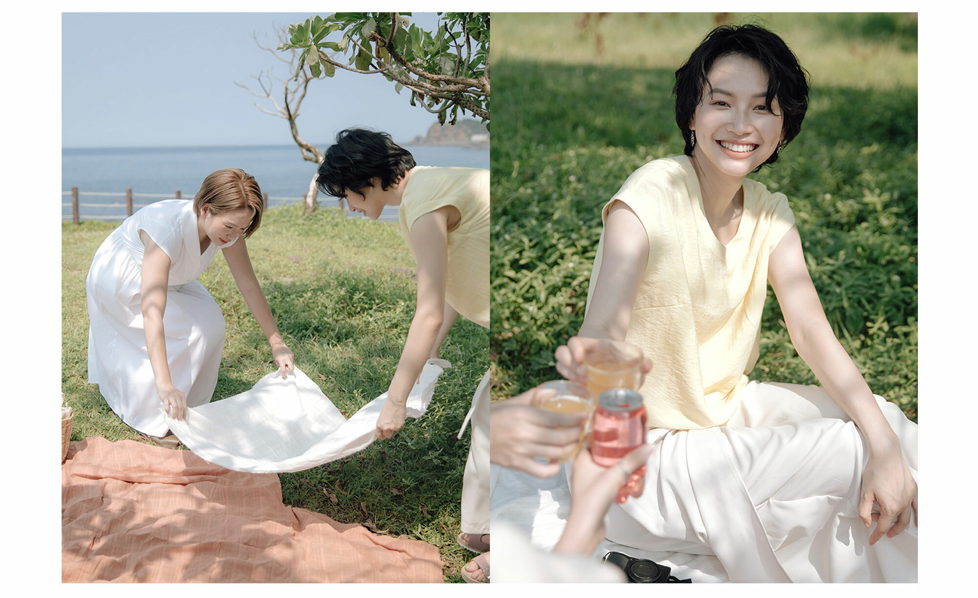 悄悄話柔軟短袖上衣-薑黃