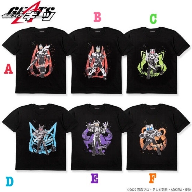 Pbandai 預訂2024/3月 仮面ライダーギーツ　ライダー柄Tシャツ　(全6種)