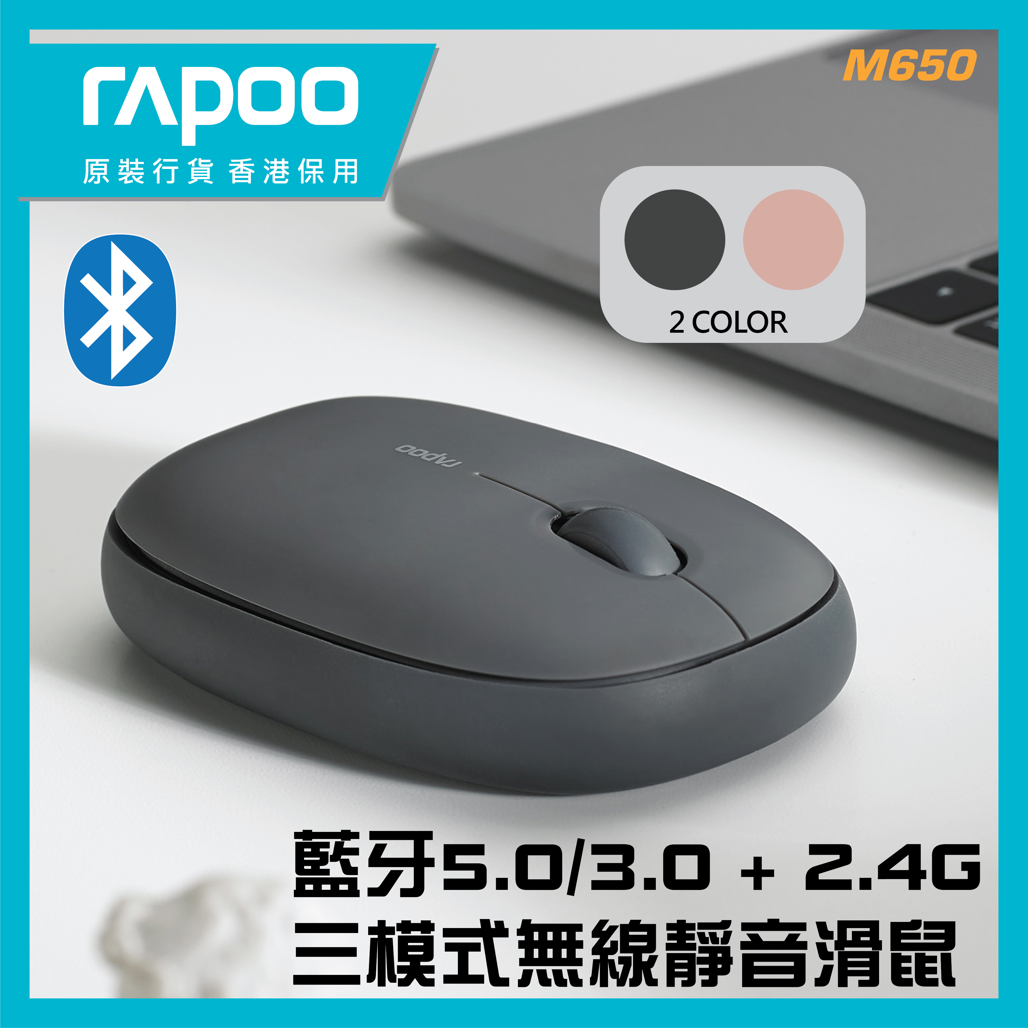 RAPOO - M650 2.4G 無線光學靜音滑鼠