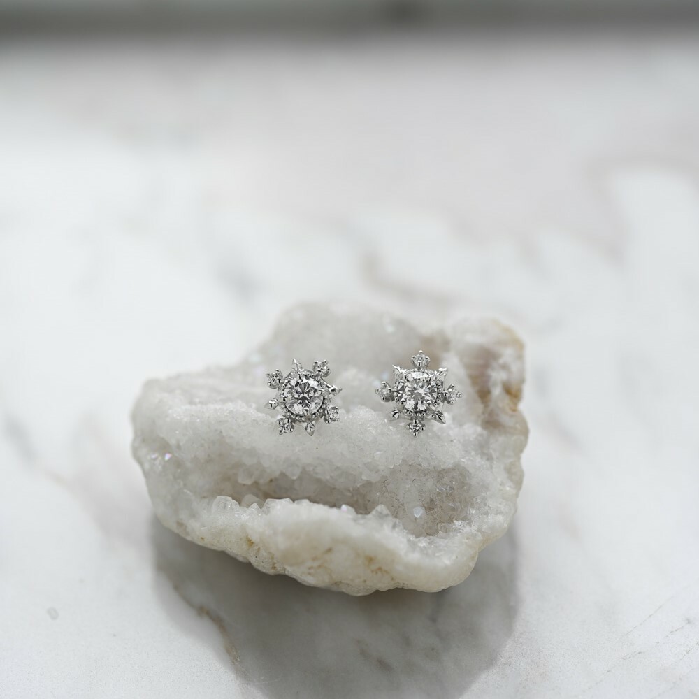 18K Kepal Diamond Earring