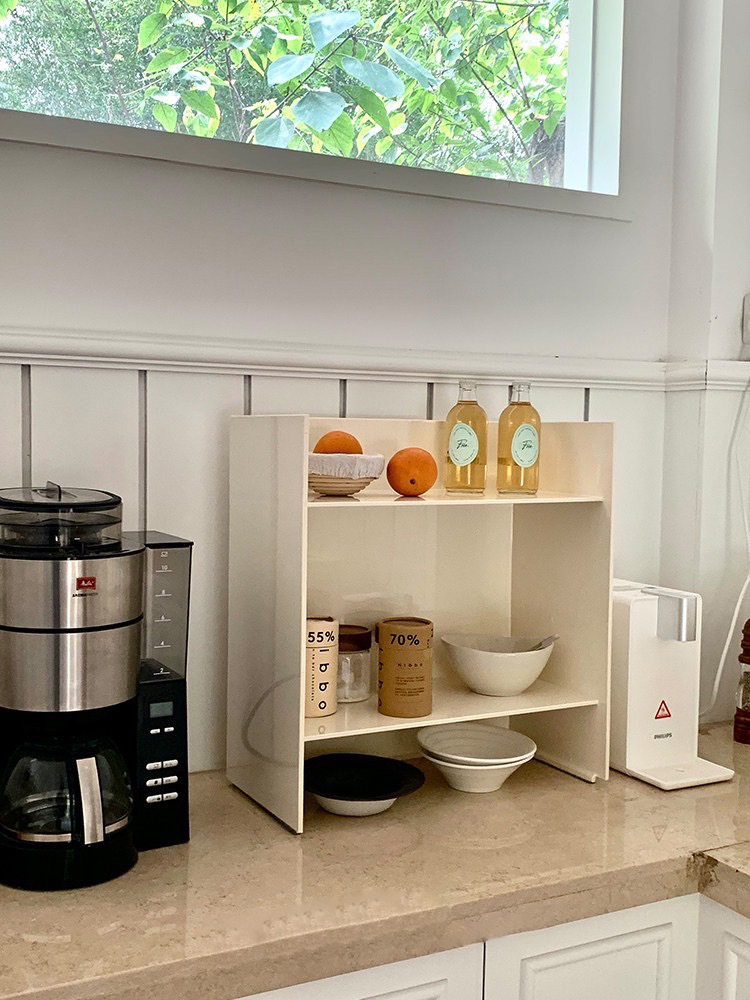 ins風簡約三層櫃杯具收納塑料展示擺件 / 2款