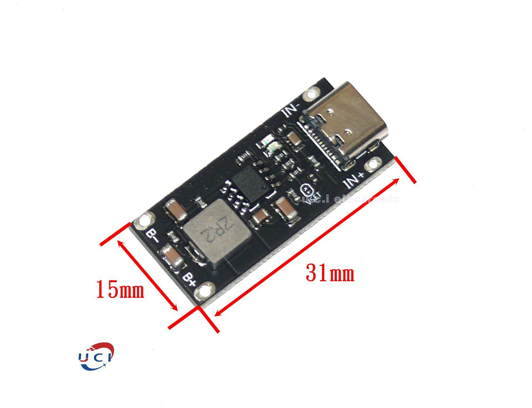 【UCI電子】(7-1)  3A大電流聚合物三元鋰電池充電板 5V轉4.2V 支援Type C輸入