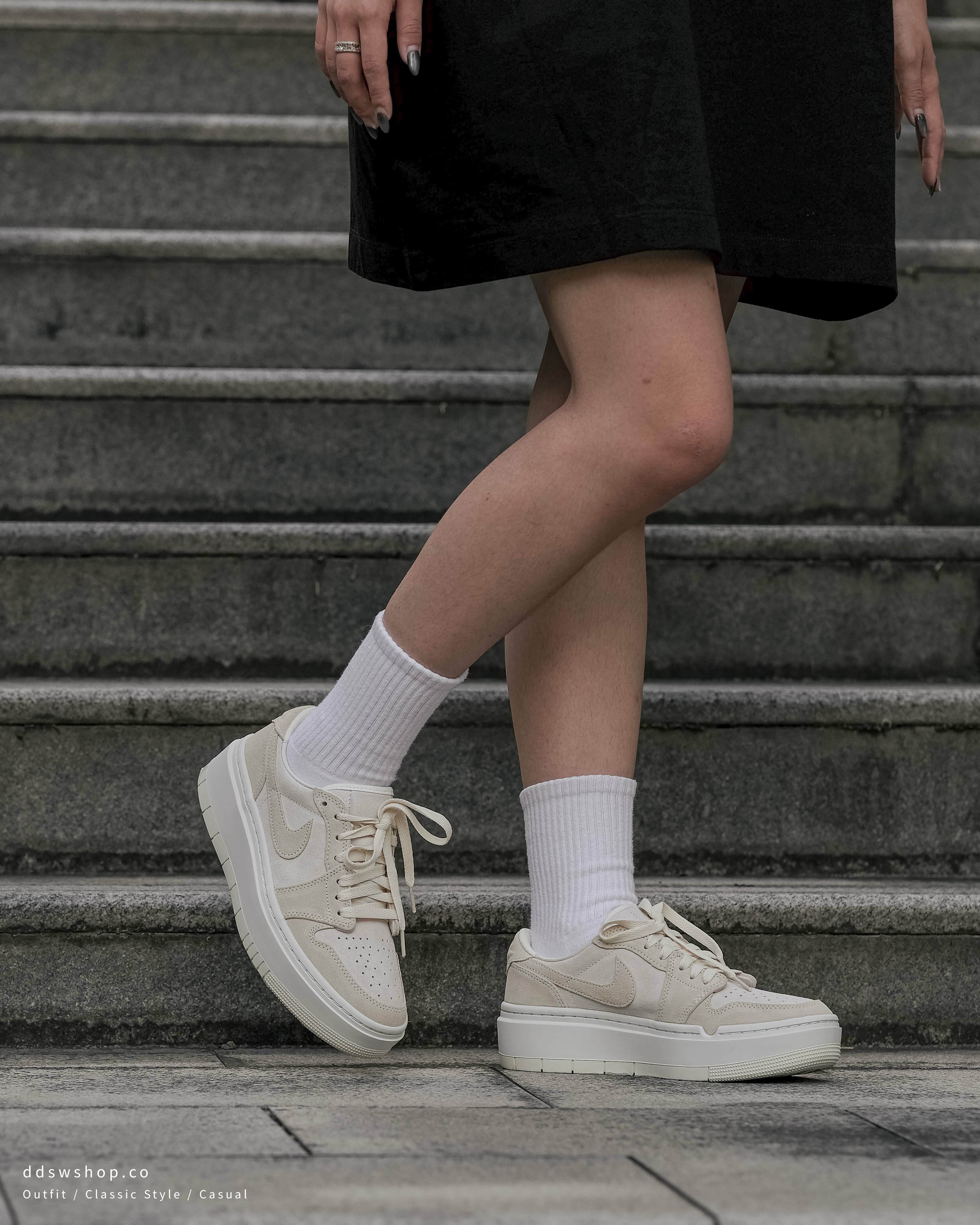 Nike Air Jordan 1 Elevate Low 厚底 燕麥奶茶 軟木塞 麂皮 DH7004-101