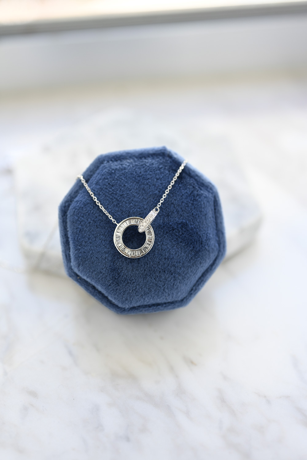 18K Interlock Diamond Necklace