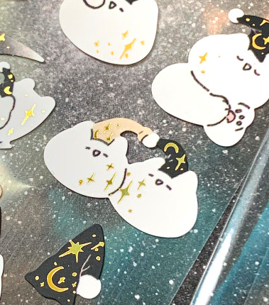 Mewmewbeam | 魔法黑帽貓 貼紙 (0154)