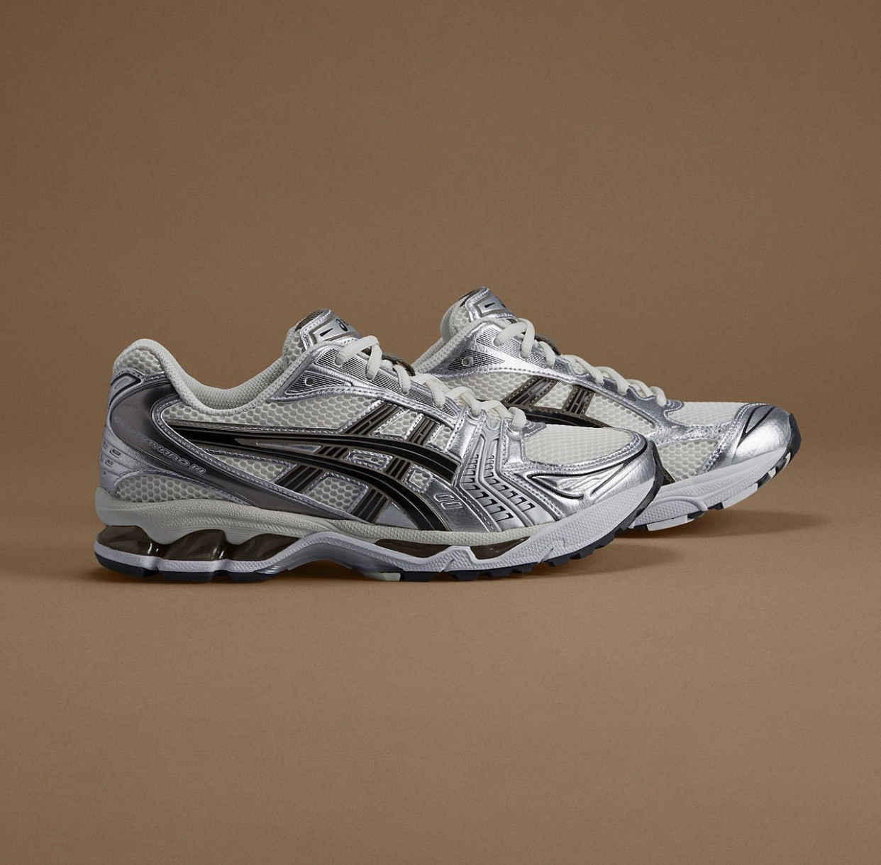 現貨ASICS GEL-KAYANO 14 CREAM & BLACK 銀黑/ 1201A019-108