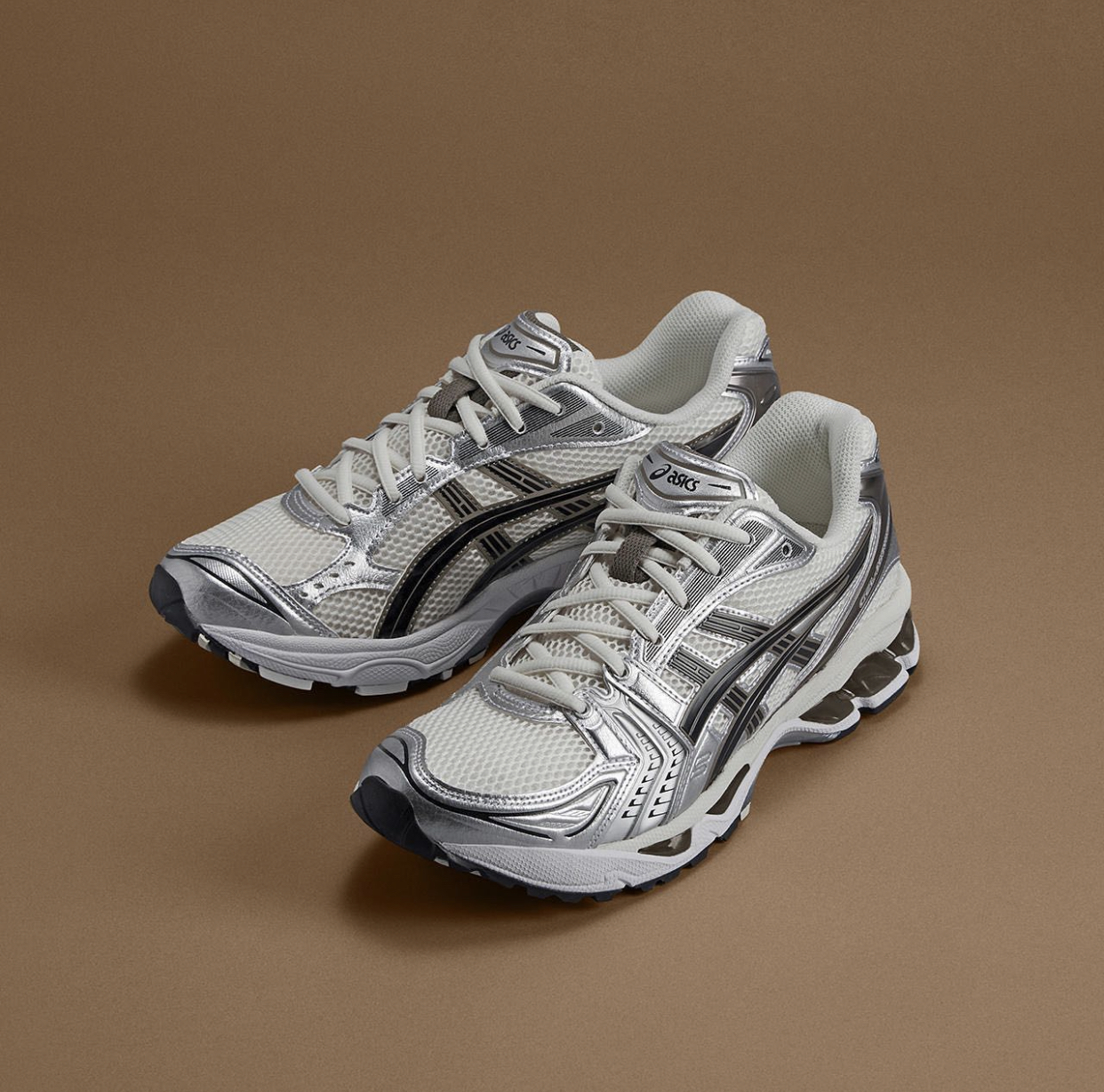 現貨ASICS GEL-KAYANO 14 CREAM & BLACK 銀黑/ 1201A019-108